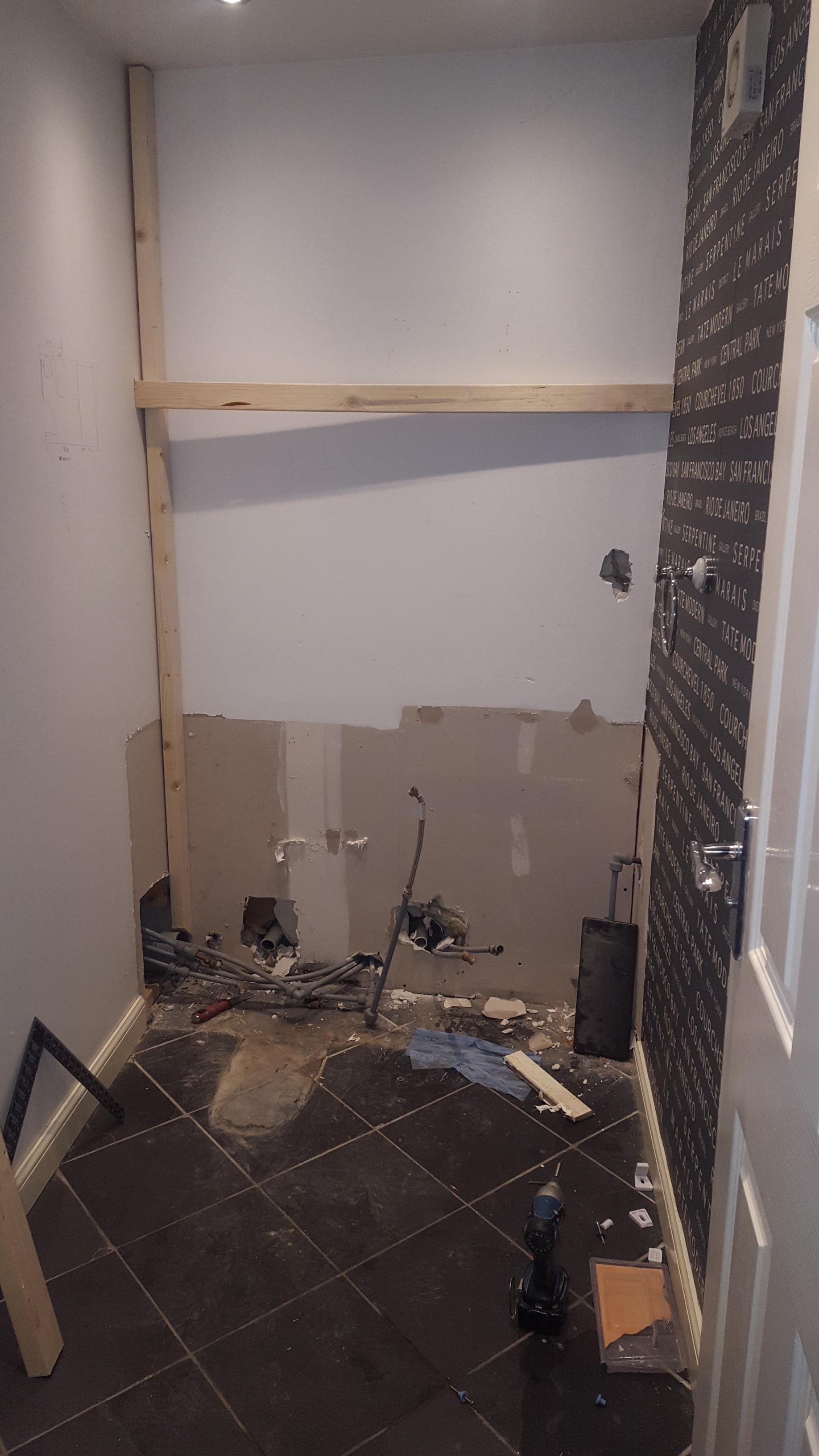 Bathroom during a refit